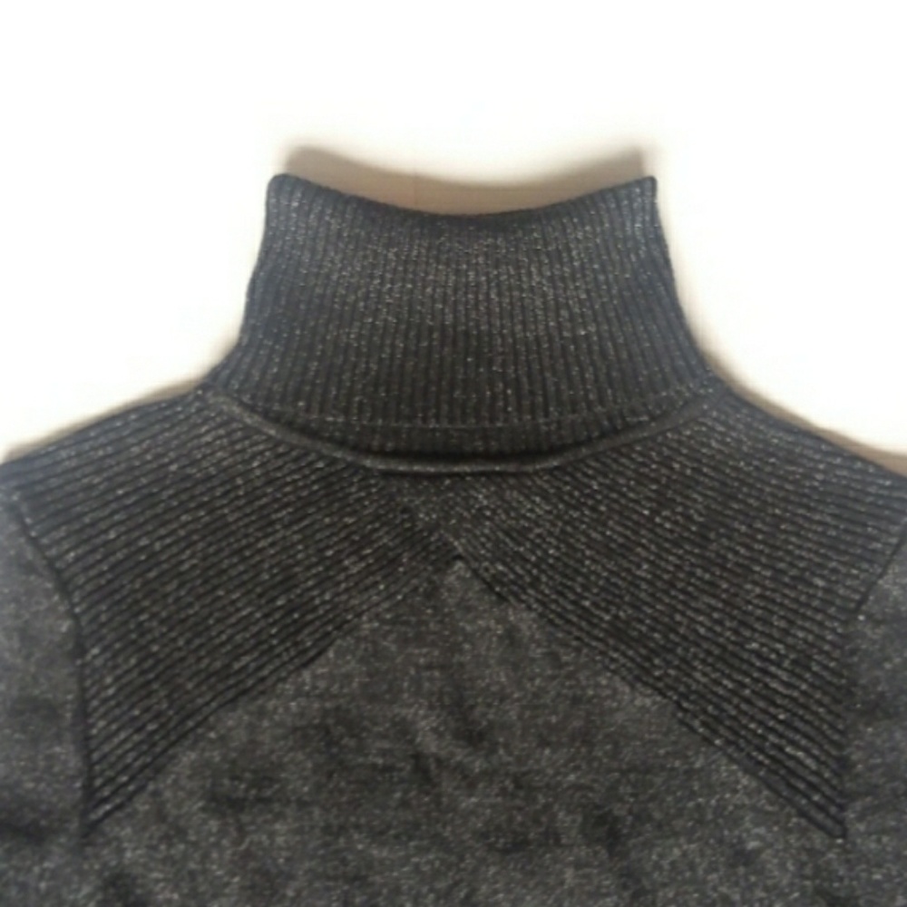 Sexy stretchy cut out blingy turtleneck dress - Picture 3 of 6